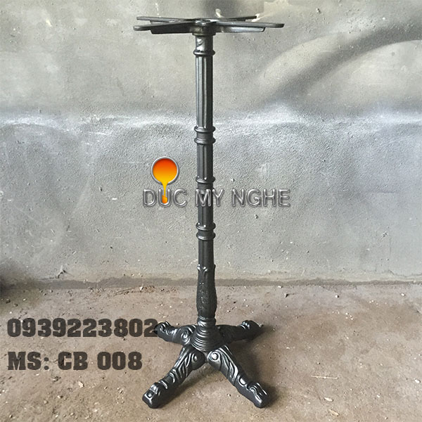 Bàn bar cafe 4 chân hoa văn gang đúc CB 008